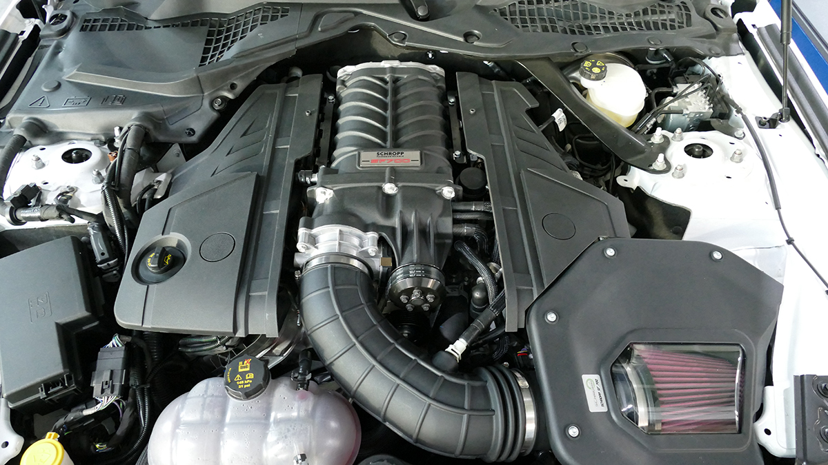 Schropp SF700 Kompressor-Umbau für Mustang GT, Bullitt & Mach 1 2018–2023 mit Zulassung