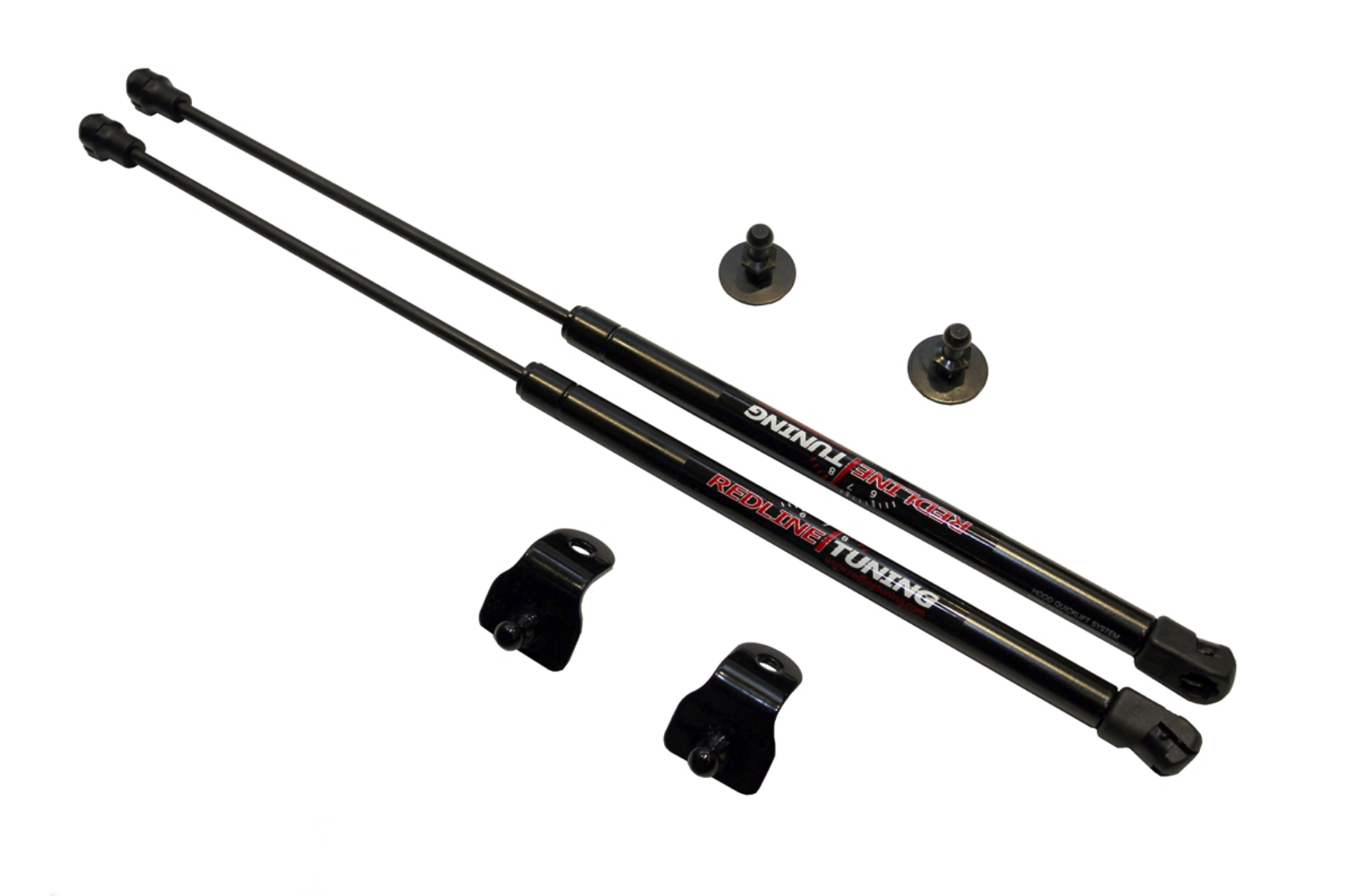 Redline Tuning QuickLIFT PLUS Haubenlifter für Mustang 2005–2014 – Schwarz