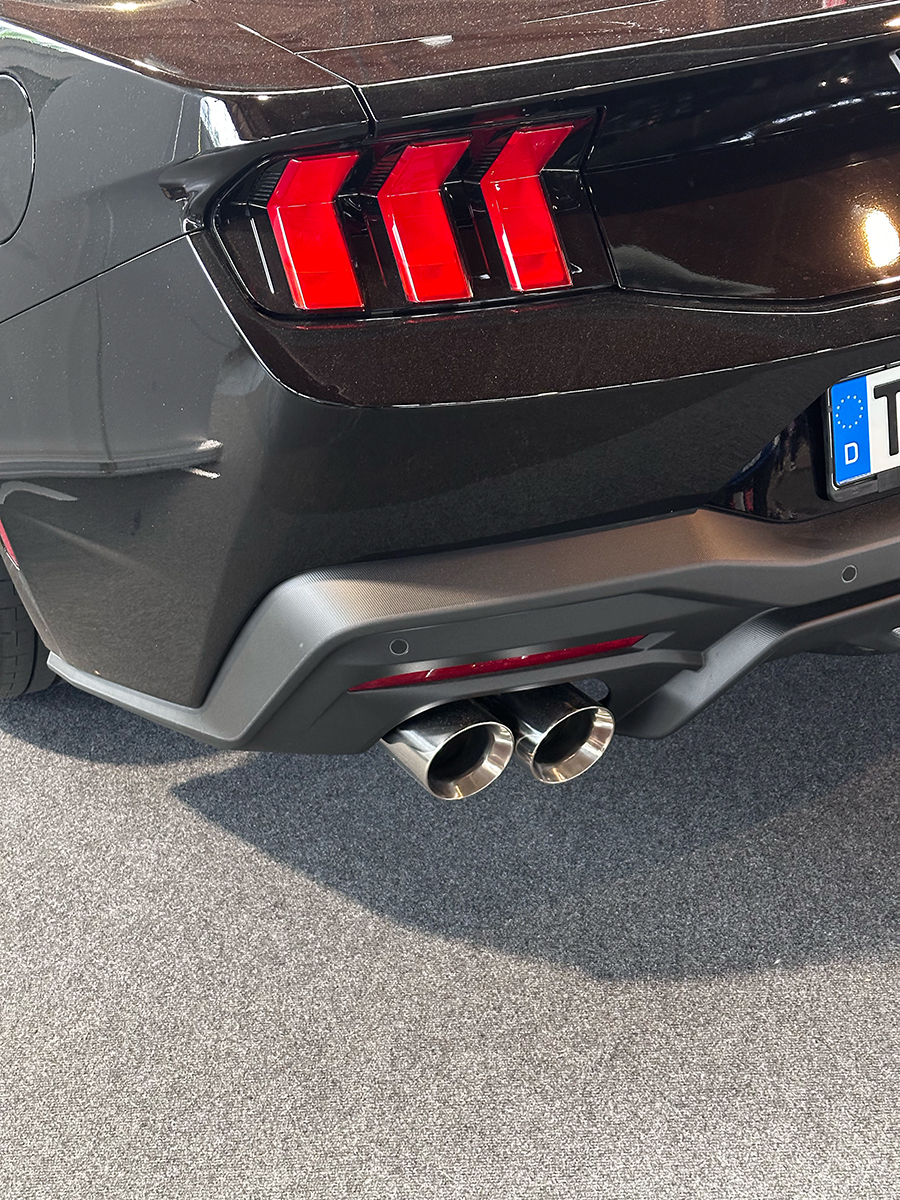 Schropp Endrohr-Set 4x100 mm für Mustang 6 FL & Mustang 7 Serienabgasanlage – mit Gutachten