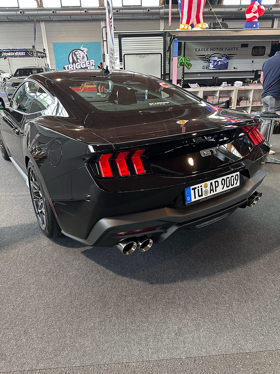 Schropp Endrohr-Set 4x100 mm für Mustang 6 FL & Mustang 7 Serienabgasanlage – mit Gutachten